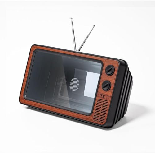 TROGN Retro TV Desktop Handy Tragbare Bildschirmlupe für Handy, HD-Vergrößerung, Dez-Vergrößerung, Handy-Handy-Bildschirm