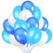 90 Luftballons Blau Weiß Hellblau Ballon Premiumqualität 30 cm Partyballon Deko Babyblau Himmelblau Dunkelblau. Dekoration fur Geburtstags, Baby Shower, Baby Dusche Party