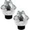 SIDCO Schwimmfrosch Silber 2 x Frosch groß Schwimmkugel schwimmend Teich Miniteich