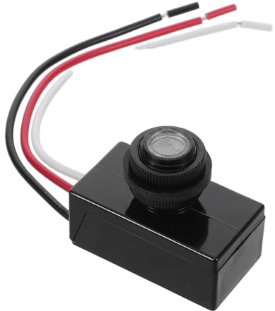 Fotozellensensor für Außenleuchten 12v-48v Dc mit Dämmerungsautomatik | Straßen und Gartenbeleuchtung, Kunststoff mit Elektronikkomponenten, Schwarz, Niedriger Verbrauch