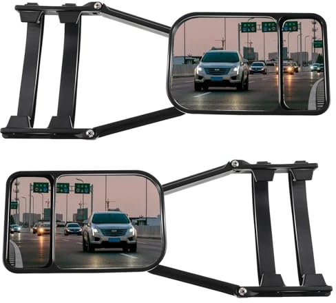 Specchietti per Roulotte,2 Pezzi Specchi Supplementari,Specchietto di Traino,Specchietti Laterali Aggiuntivi,Roulotte Specchi,Specchio del Rimorchio,per Auto Motorhome