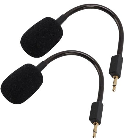 Lazmin112 Detachable Microphone, Replacement Game Mic 3.5mm, Game Headset Microphone, Fit for BlackShark V2, V2 Pro (not for version 2023) Gaming Headset, Noise Cancelling, 2 Pack (Black)