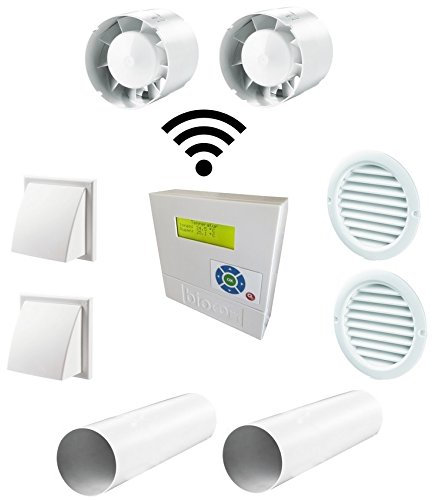 BioCom Funk-Set zur Keller- und Raumentfeuchtung, inkl. Ventilatoren