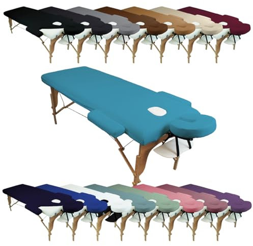 Vivezen - Komplettset mit Bezügen für Massagetisch - Frottee - Mehrere Farben