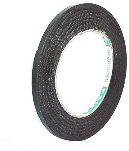 sourcing map 1 Stück 5mm x 0,5mm doppelseitiges Klebeband selbstklebend stoßfest Anti-Lärm-Schaumband 10 Meter Länge