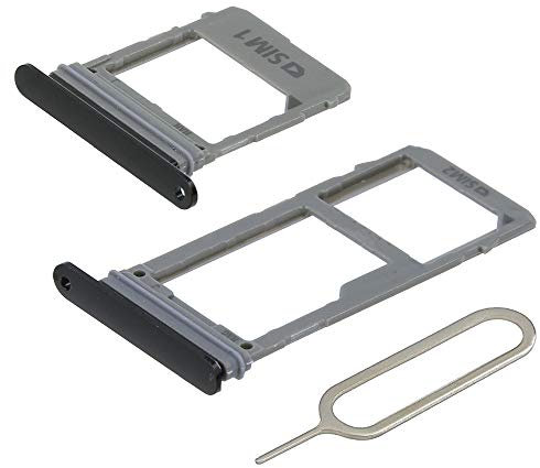 MMOBIEL SIM Kartenhalter Kompatibel mit Samsung Galaxy A8 / A8 Plus 2018 - SIM Card Tray Schlitten - Inkl. Gummidichtung und SIM Pin - Schwarz