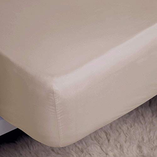 Belledorm 400 Thread Count 100% Egyptian Cotton 12 Inch Deep Fitted Sheet, Oyster, Super King