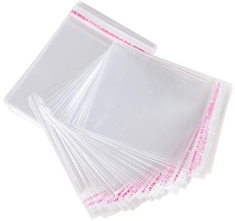 Tüten 200 500 1000 Stk. Beutel Plastiktüte Selbstklebend Verschließbar Verpackung Folie Cellophan Polypropylen Adhäsionsverschluss (1000, 6 x 6 cm)