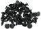 KIMISS 50 pz Rivetti in Plastica per Auto, 21 * 17 * 8mm rivetti paraurti Clip di fissaggio per auto Nero universale Clips Pannelli Auto Dadi e bulloni per interni auto