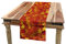 ABAKUHAUS Orange Tischläufer, Herbst Ahornblätter, Esszimmer Küche Rechteckiger Dekorativer Tischläufer, 40 x 225 cm, Dunkelorange