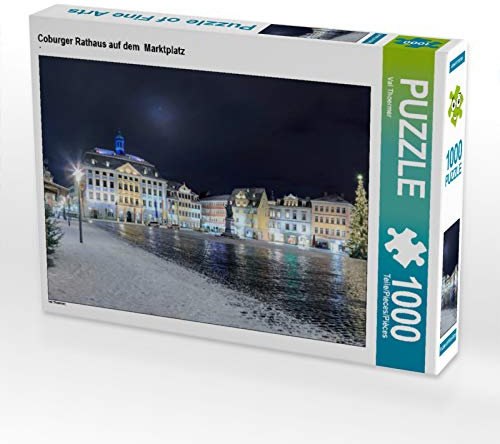 CALVENDO Puzzle Coburger Rathaus auf dem Marktplatz 1000 Teile Puzzle quer | 1000 Teile Lege-Größe 64 x 48 cm Foto-Puzzle für glückliche Stunden