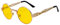 Inlefen Sonnenbrille Männer Frauen Runde Retro Vintage Kreis Stil Sonnenbrille Farbige Metallrahmen Brillen