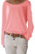 ZIOOER Damen Pulli Langarm T-Shirt Rundhals Ausschnitt Lose Bluse Langarmshirts Hemd Pullover Sweatshirt Oberteil Tops Shirts B Rosa S