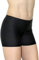 GymStern Shorty Mädchen Sporthose Glanz Lycra bi-elastisch Kinder Hipster Kurze Fitnesshose Hüfthose Hot Pants Balletthose Yogahose Farbe Schwarz, Größe 152