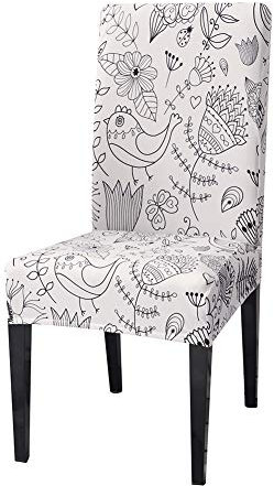 dragonaur-home decor Parson-Stuhlhusse, kariert, bedruckt, elastisch, waschbar, für Restaurant, Hotel, 1 #
