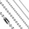 Treuheld® Edelstahl Halskette mit Kugeln - [08.] silber - Kugeln: 4mm - Länge: 53cm