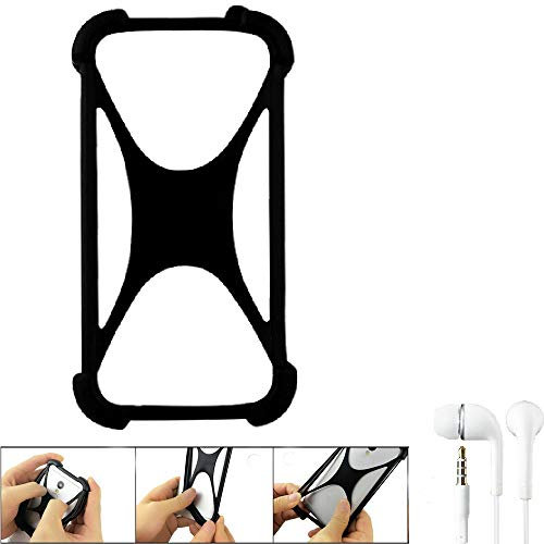 K-S-Trade Für Sharp Aquos R6 Hülle Handy-Hülle + Headphones Für Sharp Aquos R6 Schutz-Hülle Bumper Silikon Cover Case Silikoncase Silikonbumper