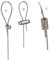Lyxtiorn 20 morsetti per cavi a fune metallica, doppio foro vite blocco filo per Ø 3 mm (1/8) lampadario appeso corda clip, stile C