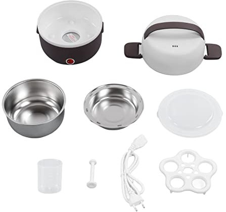 Lunch Box Elettrico, Scaldavivande a 2 Strati Scaldavivande Portatile a Microonde per la Spina Europea Dell'home Office(Viola)