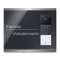 Modernes Klingel Schild für smarte Videotürklingel Netatmo - personalisiertes Türschild aus Edelstahl & Acrylglas | kompatibel mit Video Funk Klingel - Türklingel Funkklingel Zubehör (24x20 cm)