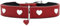 HUNTER Hundehalsband Love, Farbe: rot/schwarz, weiches, Robustes Rindsleder, einzeln eingenähte Herzen, handgefertigt, hoher, besonders anschmiegsam, Made in Germany, Größe 32