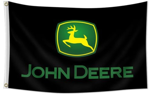 John Flag Deere Banner-Flaggen, 90 x 150 cm, mit 2 Messingösen, für Studentenwohnheim, Dekoration, Outdoor, Geschenk, Innenbereich, Garage, Zuhause, Haus