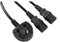 UK Plug to Kettle Splitter mains Power Cable/Extension Lead - IEC C13 H05VV-F 0.75mm² 3G 13A - Works with TV/Printer/PC/Projector/Kettle and other Appliances (2M / 6.5Ft)