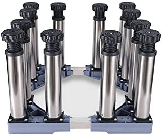 Kühlschrank-Gefrierschrank-Ständer, Traglast 300 kg, verstellbare Waschmaschinen-Trockner-Basislänge/Breite 47–67 cm, Klimaanlagen-Basis für Eiswürfelbereiter, Pflanzenbehälter, Höhe 25–28 cm (12