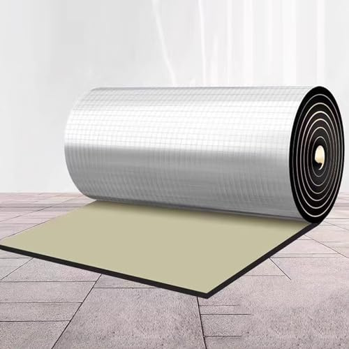 100% Waterproof Aluminium Foil Membrane,Insulation Roll,Sound Absorption Wall Panels,Foam Core Radiant Barrier,Energy Saving Anti-Uv,Lofts,Floors,Sheds,Greenhouses,1-10m (1x2m/3.3x6.6ft,10mm Thick)