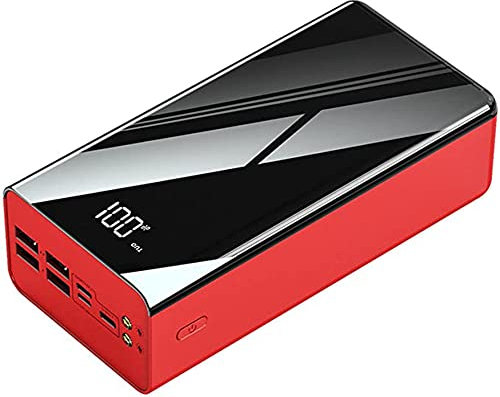 Chargeur Portable Power Bank Charge Rapide Batterie Externe PackPower Bank 80000Mah Chargeur Portable, Chargeur de téléphone Portable avec écran numérique LCD, 3 entrées et 4 Sorties USB ave