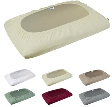 -beties- BasicSoft hochwertiger, weicher Premium Kissenspannbezug ca. 40x70 cm mit Steghöhe ca. 20 cm. 3% Elasthan/97% supergekämmter Baumwolle (saatpearl-beige)