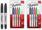 Sharpie Permanentmarker | Feine Spitze | Verschiedene Standardfarben | 4 Count (2er Pack) + Twin Tip Black (2er Pack)
