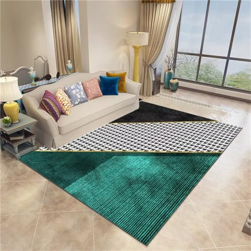 WBDYMX Baby Mädchen Zimmer Komplettes Kinderzimmer Antifouling-Teppich Für Zu Hause, Grüner, Rutschfester Teppich Mit Niedrigem Flor Babyzimmer 40X60Cm Fußmatten