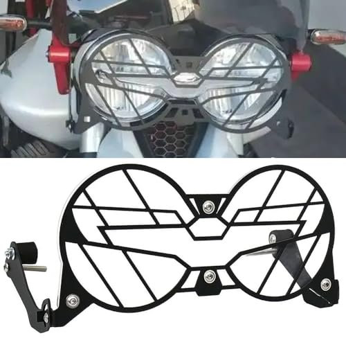 QJY-Motor Part-Store V85TT 2019-2024 Moto Copri Faro Protezione Coperchio per V85TT 2019 2020 2021 2022 2023 2024 - Nero