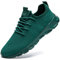 MGNLRTI Herren Sneaker Walkingschuhe Atmungsaktiv Straßenlaufschuhe Leicht Freizeit Sportschuhe für Hallen Outdoor Jogging Workout Fitness Tennisschuhe Mode Dunkelgrün 42