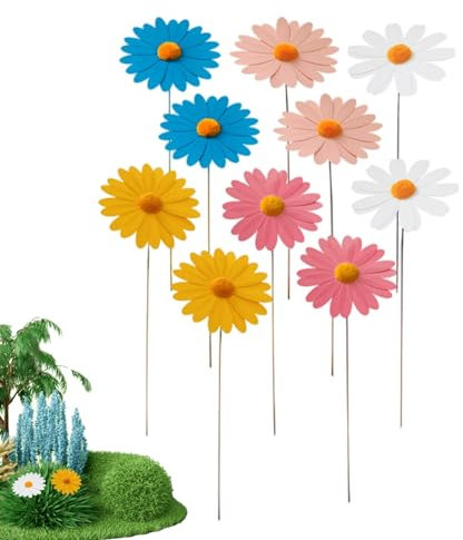 Piquet de jardin en marguerite, piquet de jardin ,Enjeux de jardin de fleurs de marguerite | Piquets de jardin en marguerite, décorations de cour, piquets de fleurs résistants aux intempéries, 1