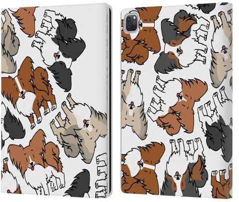 Head Case Designs Papillon Race de Chien Modèle 4 Étui Portefeuille en Cuir Compatible avec Apple iPad Pro 13 M4 2024