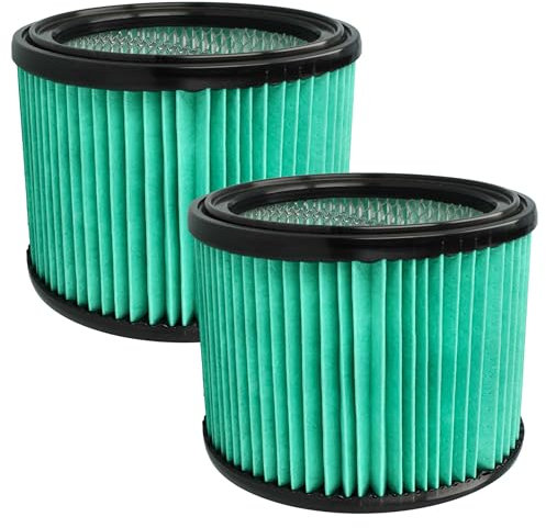 vhbw 2X Staubsaugerfilter kompatibel mit Bosch Gas 12-25 PL, 15 PS Staubsauger - HEPA-Filter Schwarz Hellblau
