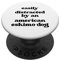 Leicht abgelenkt von einem Hund – Dad Mom Eskie American Eskimo PopSockets mit austauschbarem PopGrip