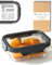 HATTY HAYS Recipientes herméticos con tapa [1050 ml] recipiente de cristal con tapa de vidrio y marco de plástico | Meal Prep Cajas ideales como fiambreras para frigorífico o cazuela con tapa
