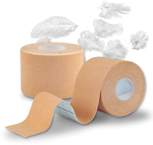 CATGRIPS Face Tape, Body Tape, Kinesiologisches Gesichtstape, Unsichtbares Kinesiotape Körper, Kinesiologisches Tape Gesicht, Face Tape, Boob Tape, Japanese Face Tape (Beige, 2 stück)