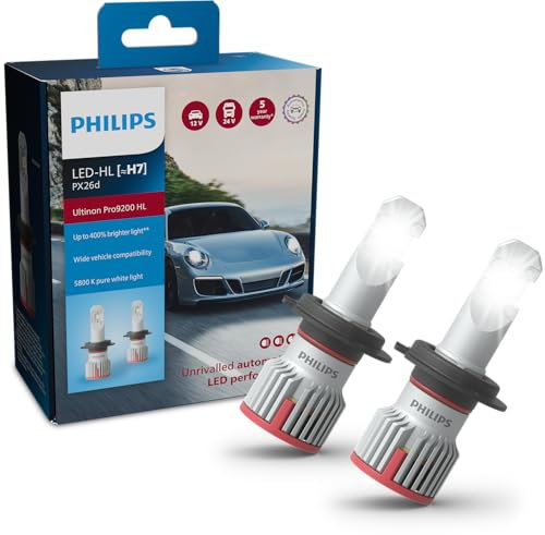 Philips Ultinon Pro9200 LED lampadina fari auto (H7), +400%, 5.800K, set di 2
