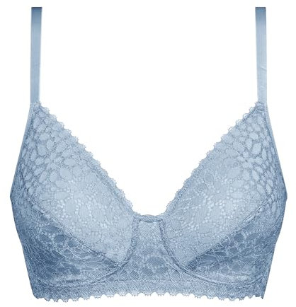 DIM Femme sans Armatures Daily Dentelle X1 Soutien-Gorge, Bleu Chemise, 90E EU