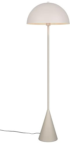 lightling Stehleuchte Alfredo, mit Fußschalter, IP20 Indoor, exkl. 1 x E27, max. 40W, Höhe 130 cm, Ø 40 cm, Metall, warm grey