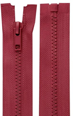cyclingcolors 2x Cerniera Lampo n. 5 70 cm Chiusure Cursore Tirante Zip Poliestere Abbagliamento Arredamento Cucito Giacche, Bordeaux