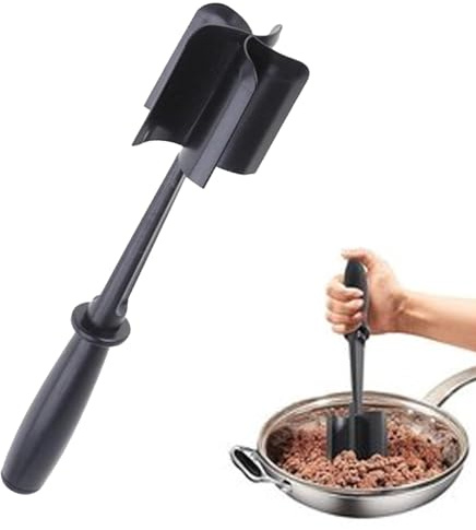 Meat Chopper– Stainless Steel Ground Beef & Meat Mincer, Mince Chopper with Ergonomic Handle for Easy Use & Clean