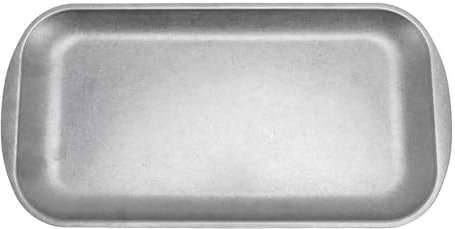 Asixxsix 304 Rechtecktplatte aus Rostfreiem Stahl, Vintage Matte Finish Industrial Style Rechteck -Tellerschale für Teedessert, Snack Food Tably Teller für Camping, Grill, Party, Buffet