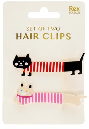 Haarspange Katzen Haarklammer, 2-tlg., Set, ca. 2,7 x 8,1 x 1,5 cm