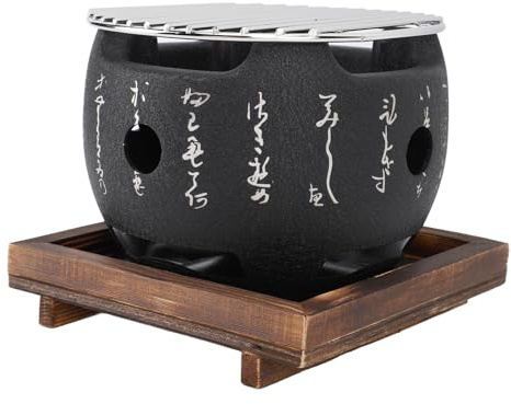 BAOFUYA Tragbarer Japanischer Grill Grill Japanischer Holzkohle-Herd Compact Design für Heim- und Nutzungsgebrauch (L)