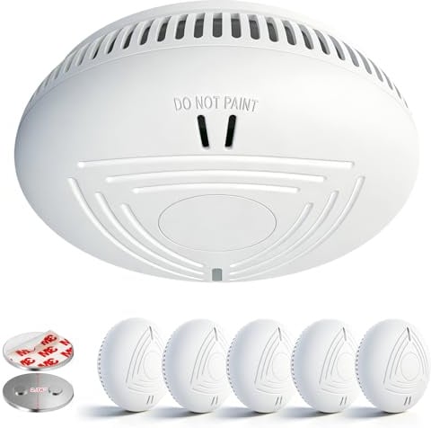 DAYTECH Rauchmelder 10 Jahre Batterie, 5er Set, 85 dB | Rauchmelder mit Magnethalterung, Test- und Stummschaltung für Schlafzimmer, Kinderzimmer und weitere Wohnräume